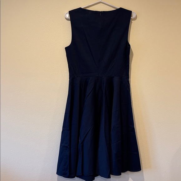 A-Line Retro Dark Blue Sleeveless Dress - Picture 6 of 7